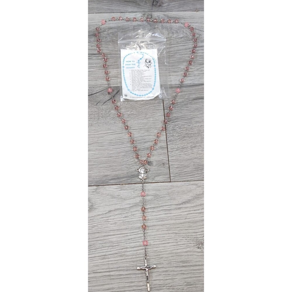 Vintage Knights of Columbus Catholic Saint Mary Rosary-Made In Italy